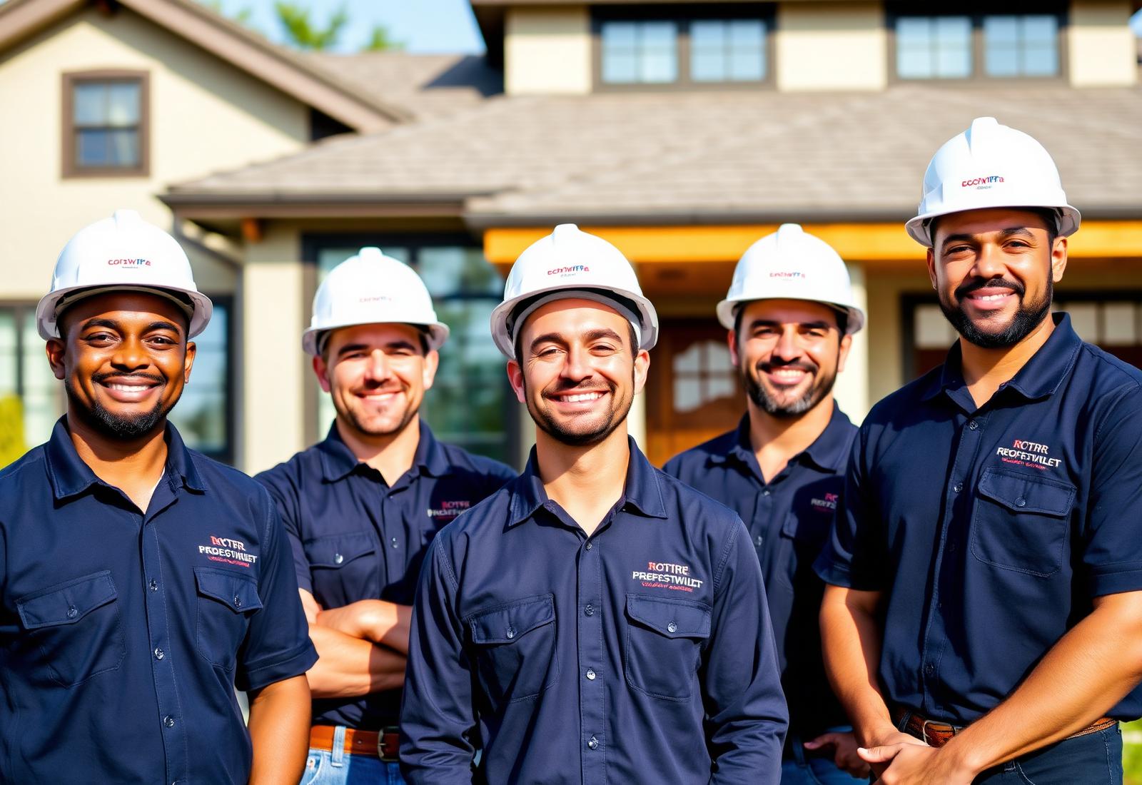 The Magallon's Roofing team